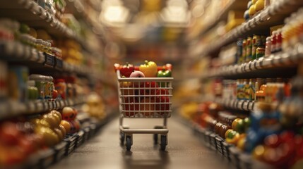 Giant shopping spree, capturing the thrill and abundance of a major retail adventure.