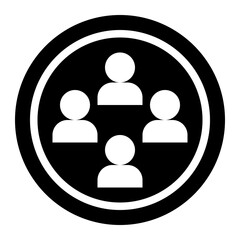 community, forum, people, isolated, team, group solid glyph icon