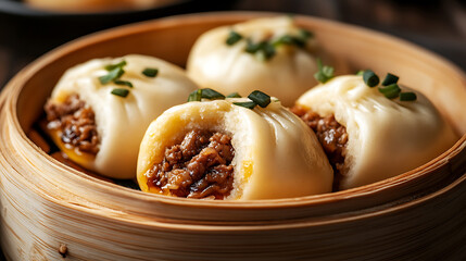 Steamed Buns, a popular and convenient and delicious food.