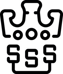Crown with three s letters symbolizing something that is sss