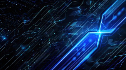 Fototapeta premium Abstract Blue Circuitry Background