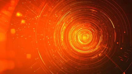 Obraz premium orange Abstract technology background circles digital hi-tech technology design background. concept innovation. vector illustration