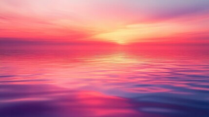 Fototapeta premium Vibrant sunrise colors reflecting on calm waters, representing the renewal of belief and spiritual awakening