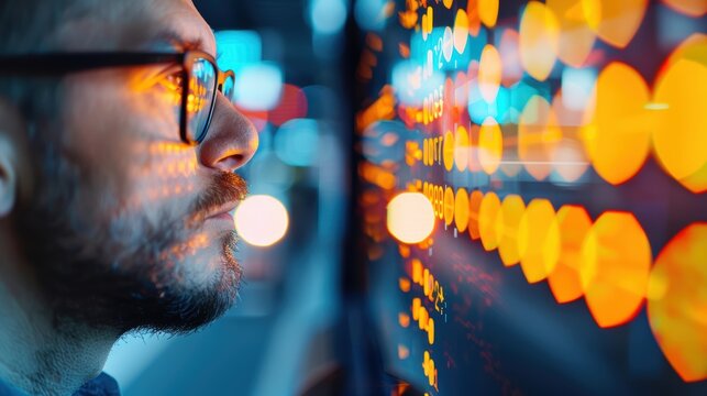 A transportation planner reviewing shipment schedules and routes on a computer screen, leveraging TMS to enhance supply chain efficiency.