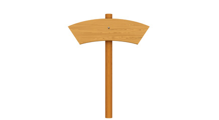 blank wooden road sign on the white background	