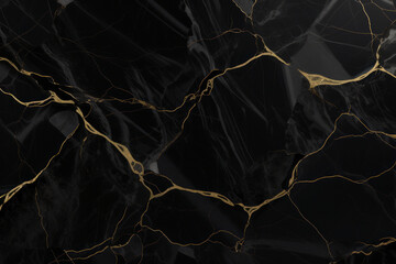 Processed collage of luxury pattern of black marble texture. Background for banner, backdrop