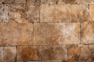 Fototapeta premium Processed collage of ancient yellow block wall texture. Background for banner, backdrop or texture