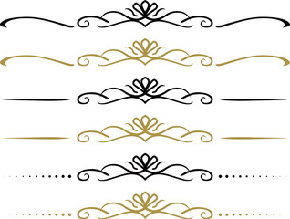 Fototapeta premium アンティーク飾り線セット