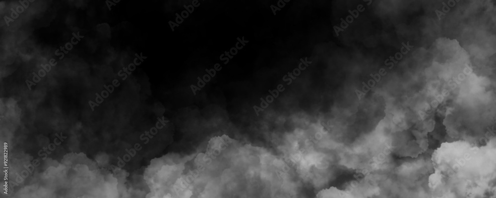 Wall mural smoke on black