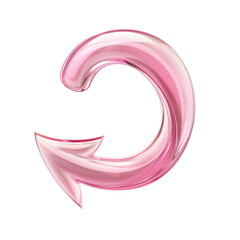 Fototapeta premium A pink arrow pointing to the right