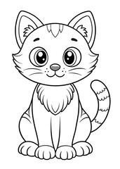 Adorable Cat Coloring Pages: Cute and Fun Designs for Kids. Cute. Cat. Coloring. Pages. Kids
