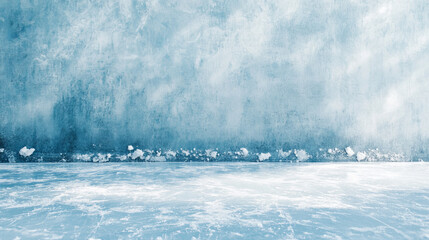 A textured ice blue frozen rink winter background could evoke a serene and crisp winter atmosphere