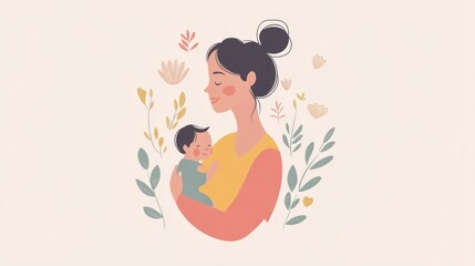 Empowering Women s Health A Flat Design Highlighting the Importance of Breastfeeding Support and Education for New Mothers and their Families  Inclusive Accessible