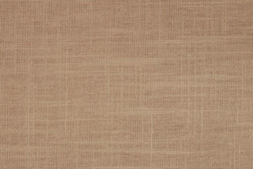 Dark brown linen fabric texture background, seamless pattern of natural textile.