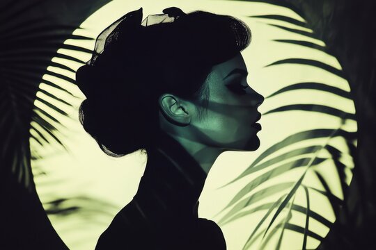 Elegant high-contrast silhouettes with bold shadow contrasts creating dramatic and expressive visuals