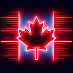 Neon Noir Flag of Canada