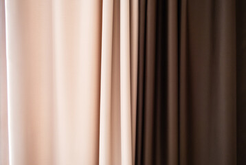 Obraz premium Fabric curtain detail in modern home.