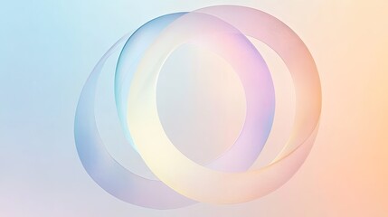 Circle graph with soft pastel colors and subtle gradients, elegant and calming