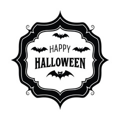  Vintage Creepy Halloween Frame Vector.