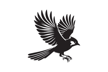 Jay bird silhouette vector illustration