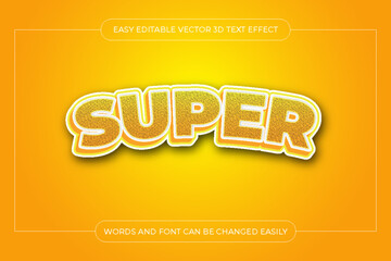 Obraz premium Modern 3d editable text effect design with colorful pattern effect.