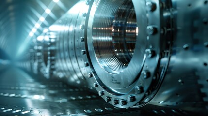 Close-up of a Metallic Machine Part