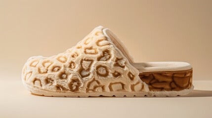 Fototapeta premium Cozy Leopard Print Slippers for Women