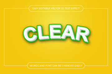 Modern 3d editable text effect design with colorful effect.