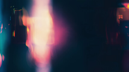 Fototapeta premium Light leaks overlay. Grain, noise, dust and scratch. Abstract background.