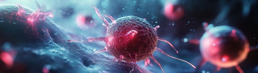 Microscopic View of a Cancer Cell