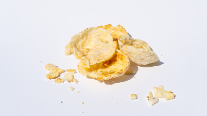 Emping Chip Isolated on a Bright White Surface