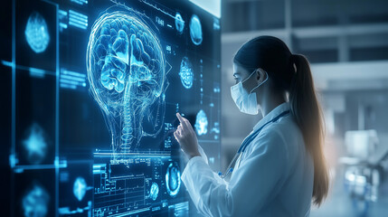 Fototapeta premium AI-Driven Advanced Medical Imaging System Detecting Diseases Early