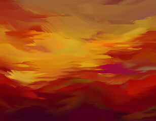 Abstract Autumn Gradient Background Deep Red to Soft Yellow Color Blend