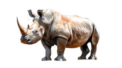 Obraz premium White Rhinoceros in Profile