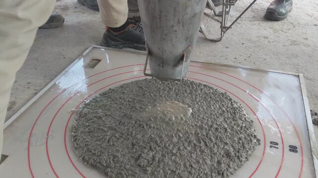 slump test on fresh concrete, slump test on fresh concrete