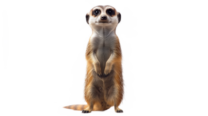 Curious Meerkat Standing on