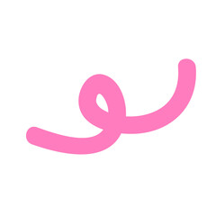 Fototapeta premium Vector illustration, pink doodle, hand drawn scribble, modern vector art