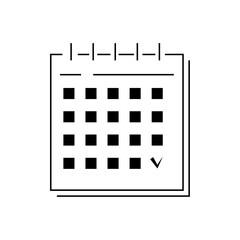 Linear style calendar icon