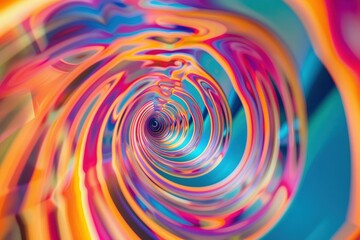 Obraz premium Bunter, leuchtender und hypnotisierender Spiralen Hintergrund 