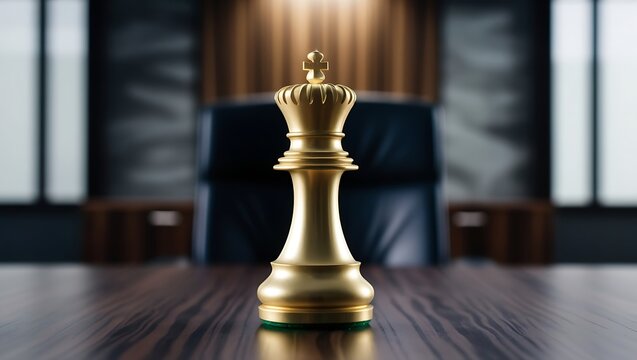 A close-up shot of the black king chess piece. Business leader concept - Strategy planning and competition