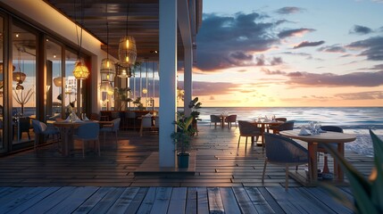Oceanfront Restaurant with Sunset Views