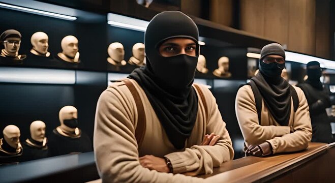 Thief in a museum.