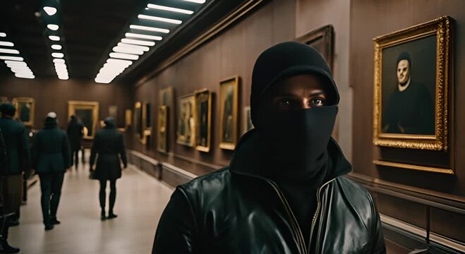 Thief in a museum.