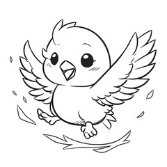 A little bird flying