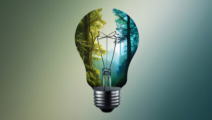 Ampoule arbre énergie verte écologie IA 109