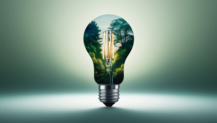 Ampoule arbre énergie verte écologie IA 110