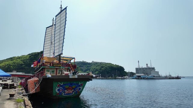 韓国の朝鮮通信使の復元船　長崎県対馬市