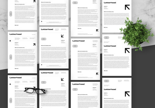Black And White Letterhead