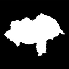 North Yorkshire map, ceremonial county of England. Vector illustration.