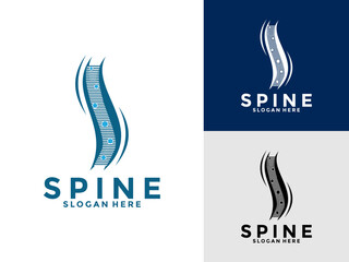 Chiropractic spine logo design, Abstract Spine , Backbone logo vector template